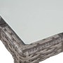 Set de comedor de jardín 5 pzas y cojines ratán sintético gris