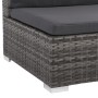 Set de muebles de jardín 8 pzas y cojines ratán sintético gris