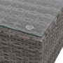 Set de muebles de jardín 8 pzas y cojines ratán sintético gris