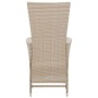 Set comedor de jardín 7 piezas y cojines ratán sintético beige