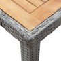 Set de comedor de jardín 7 pzas y cojines ratán sintético gris