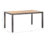 Set de comedor de jardín 7 pzas y cojines ratán sintético gris