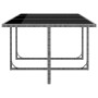 Set de comedor de jardín 11 pzas y cojines ratán sintético gris