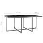 Set de comedor de jardín 11 pzas y cojines ratán sintético gris