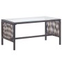 Set muebles de jardín 4 piezas y cojines ratán sintético marrón