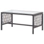 Set muebles de jardín 4 piezas y cojines ratán sintético marrón