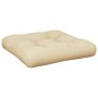 Cojín para sofá de palets de tela beige 60x61,5x10 cm