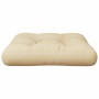 Cojín para sofá de palets de tela beige 60x61,5x10 cm
