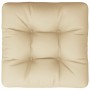 Cojín para sofá de palets de tela beige 60x61,5x10 cm