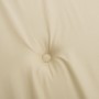 Cojín silla de jardín respaldo alto 4 uds tela beige 120x50x3cm