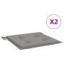 Cojines de silla de jardín 2 uds tela Oxford gris 50x50x3 cm