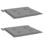 Cojines de silla de jardín 2 uds tela Oxford gris 50x50x3 cm