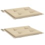Cojines de silla de jardín 2 uds tela Oxford beige 50x50x3 cm