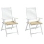 Cojines de silla de jardín 2 uds tela Oxford beige 50x50x3 cm
