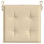 Cojines de silla de jardín 2 uds tela Oxford beige 50x50x3 cm