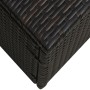 Set muebles de jardín 5 piezas y cojines ratán sintético marrón