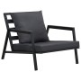 Muebles de jardín 5 pzas y cojines de aluminio gris oscuro