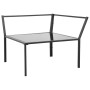 Muebles de jardín 5 pzas y cojines de aluminio gris oscuro
