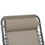 Reposacabezas de silla jardín textilene gris taupe 40x7,5x15 cm