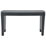 Juego de muebles de jardín 3 piezas plástico gris antracita