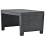 Juego de muebles de jardín 3 piezas plástico gris antracita