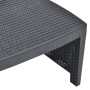 Juego de muebles de jardín 3 piezas plástico gris antracita