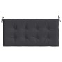 Cojín para banco de jardín tela Oxford negro 120x50x3 cm