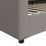 Sofá cama sin colchón tela taupe 90x200 cm