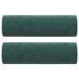 Sofá de 2 plazas con cojines terciopelo verde oscuro 140 cm