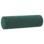 Sofá de 2 plazas con cojines terciopelo verde oscuro 140 cm