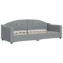 Sofá cama sin colchón tela gris claro 80x200 cm