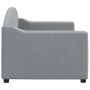 Sofá cama sin colchón tela gris claro 80x200 cm