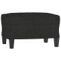 Sillón con taburete tela negro 60 cm