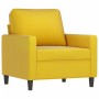 Sillón con taburete terciopelo amarillo 60 cm