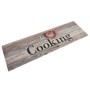 Alfombra de cocina lavable terciopelo Cooking gris 45x150 cm