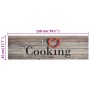 Alfombra de cocina lavable terciopelo Cooking gris 45x150 cm