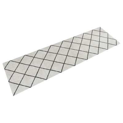 Alfombra de cocina lavable terciopelo cuadrados 45x150 cm