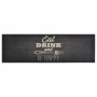Alfombra de cocina lavable terciopelo negro 60x180 cm