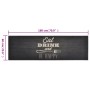 Alfombra de cocina lavable terciopelo negro 60x180 cm