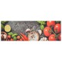 Alfombra de cocina lavable terciopelo dibujo verduras 60x180 cm