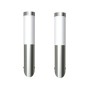 Apliques de exterior 2 unidades acero inoxidable