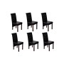 Sillas de comedor 6 unidades cuero sintético negro