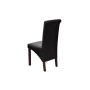 Sillas de comedor 6 unidades cuero sintético negro