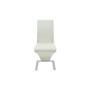 Sillas de comedor 4 unidades cuero sintético blanco