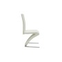 Sillas de comedor 4 unidades cuero sintético blanco