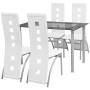 Conjunto de comedor de cinco piezas blanco