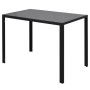 Conjunto de mesa de comedor 5 piezas blanco y negro