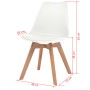 Sillas de comedor 2 unidades plástico blanco