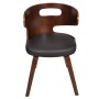 Sillas de comedor 6 uds cuero sintético marrón