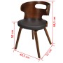 Sillas de comedor 6 uds cuero sintético marrón